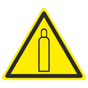 Знак наклейка W19 "Газовый баллон" (200x200x200) EKF an-w-19
