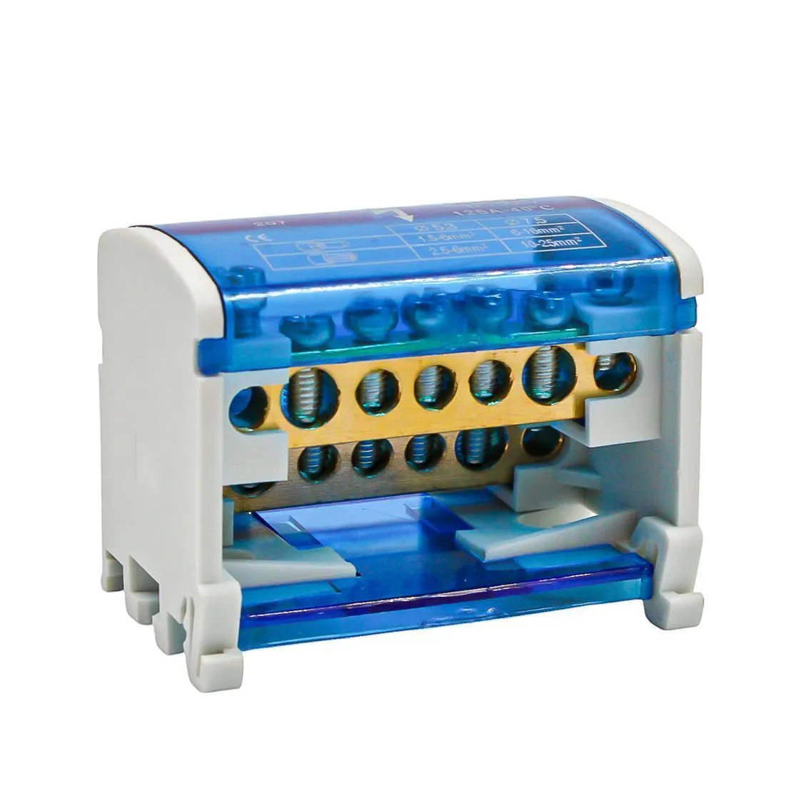 Шины на DIN-рейку в корпусе (кросс-модуль) 2х7 L+PEN - Фото 2