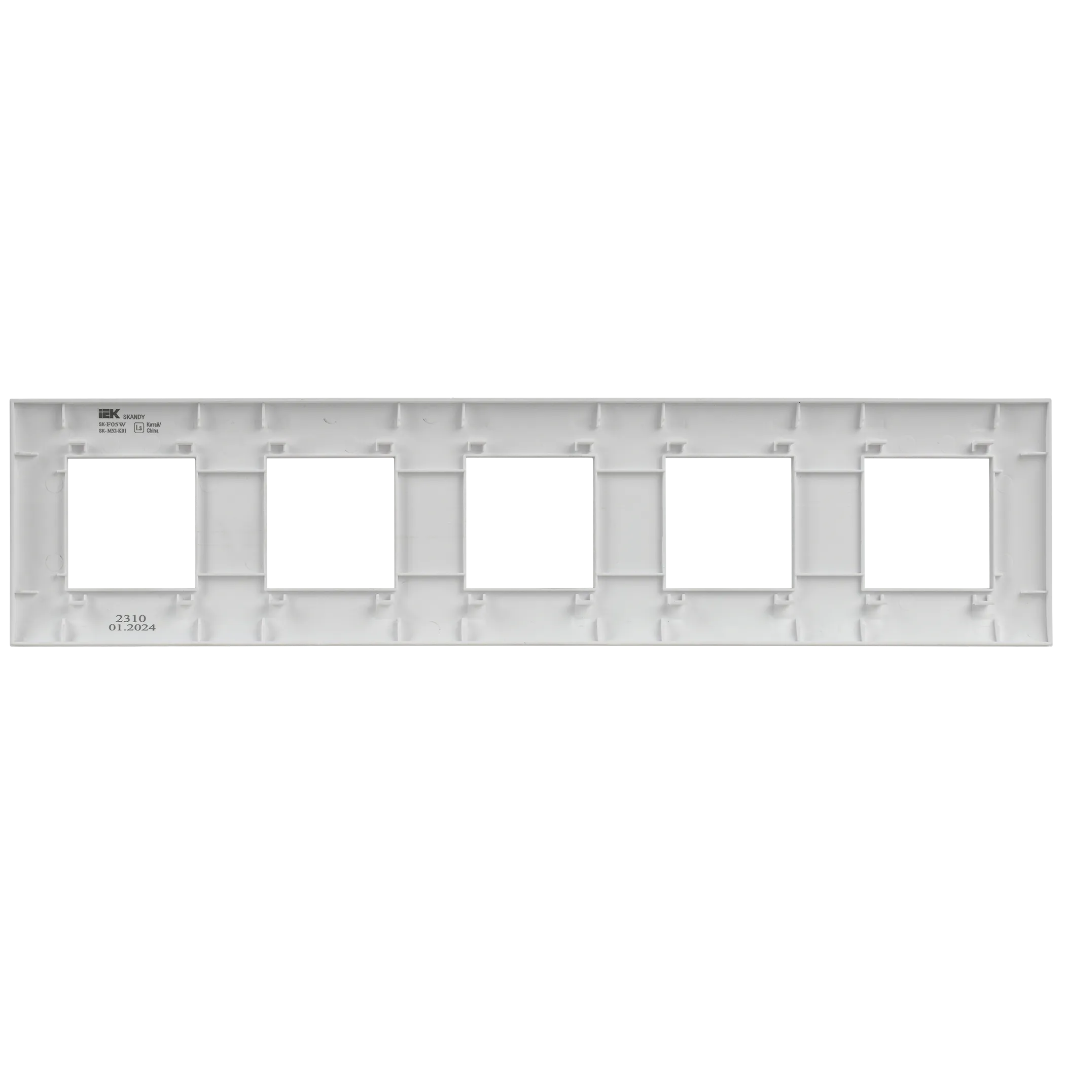 SKANDY Рамка 5-местная SK-F05W арктический белый IEK - Фото 7