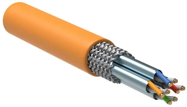 ITK Витая пара S/FTP кат.6A 4х2х23AWG solid LSZH нг(А)-HF оранжевый (305м)