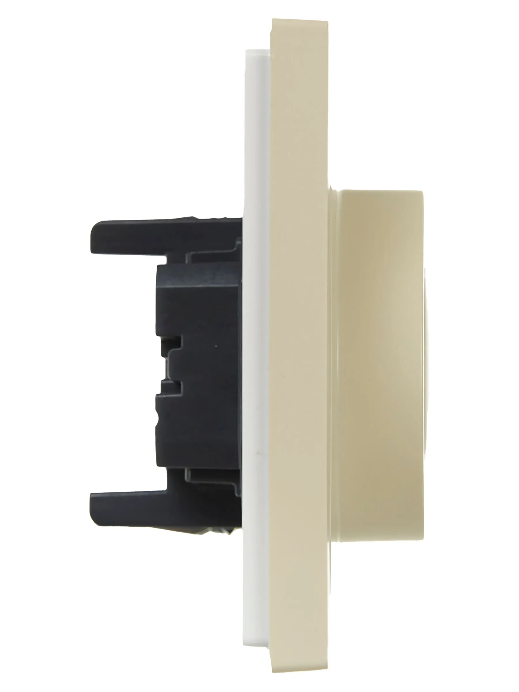 FORTE&PIANO Розетка 2-местная с заземлением с защитными шторками безвинтовое крепление 16А FP423 ваниль IEK - Фото 5