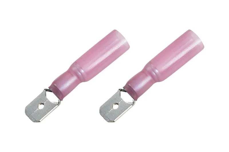 Клемма плоская изолированная термоусаживаемая РПи-п-т 1.5-(6.3)/РпИп-т 1,25-7-0,8 штекер 6.35 мм 0.5-1.5 мм² красный   REXANT