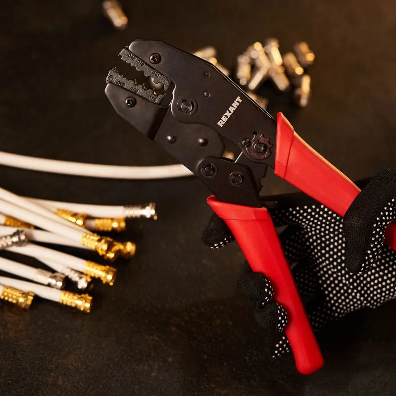 Кримпер HT-336J для обжима F и BNC разъемов типа RG-174, RG-179, Fiber Optic REXANT - Фото 2