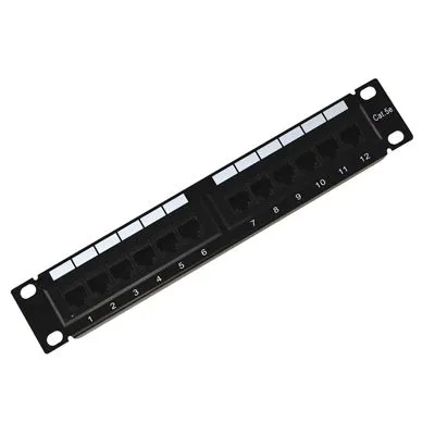 Панель коммутационная 10", 1U, 12 портов UTP, RJ-45, CAT 5e REXANT 04-0025