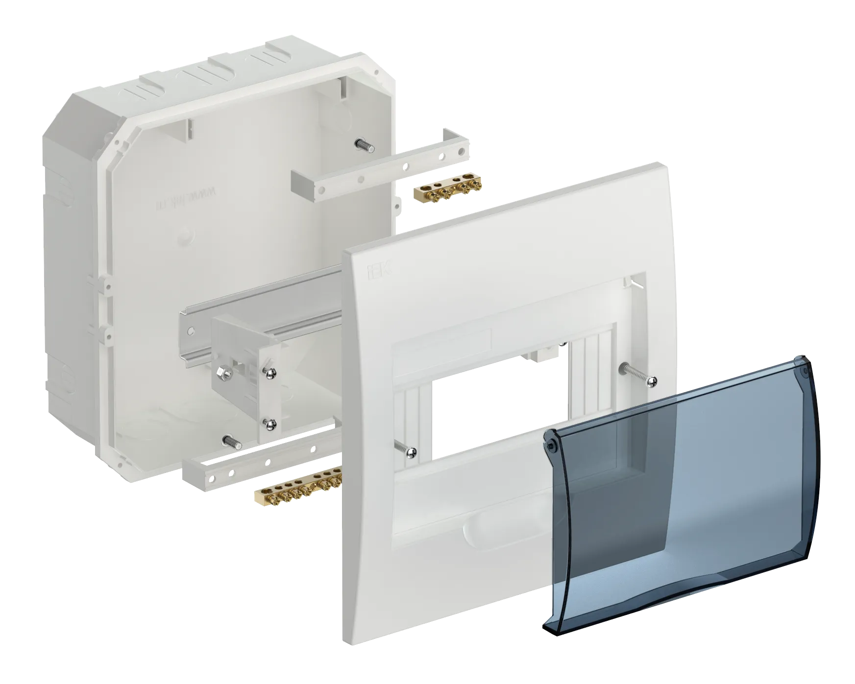 KREPTA 3 Корпус пластиковый ЩРВ-П-8 IP41 белый IEK - Фото 3