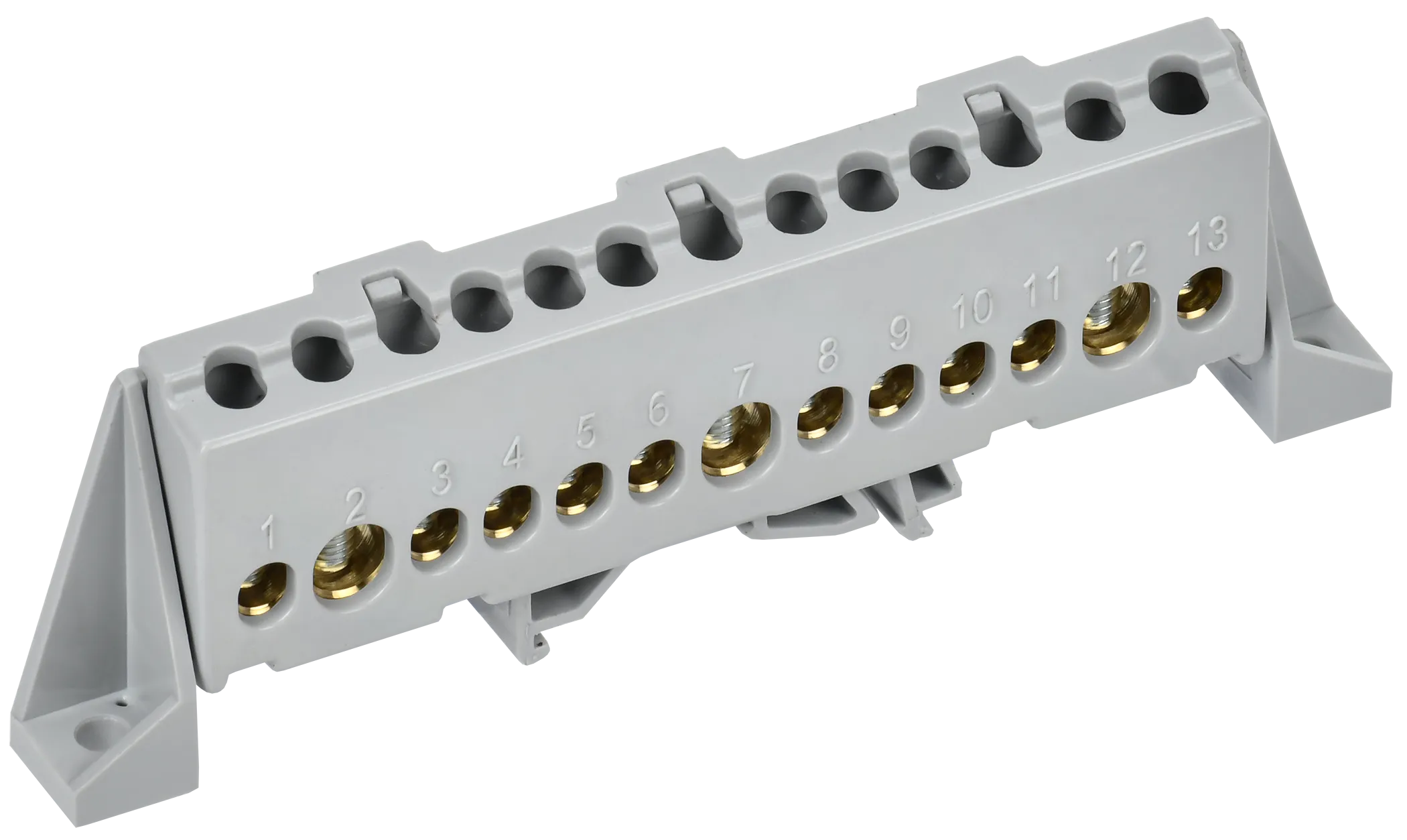 TEKFOR Шина L "фаза" в комбинированном DIN-изоляторе "Стойка" 8х12-13-Ср IEK