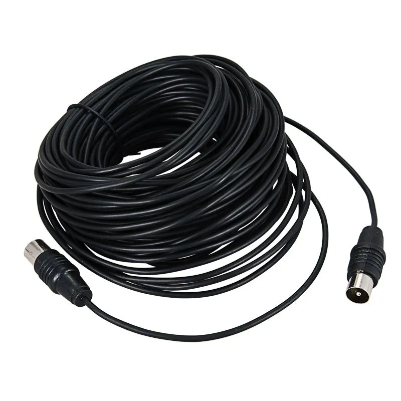 ВЧ-кабель, ТВ-гнездо - ТВ-штекер, 15м, черный REXANT - Фото 3