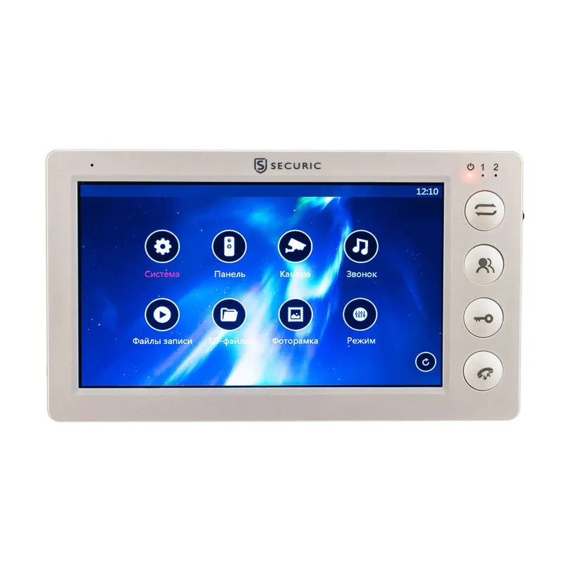 Цветной монитор видеодомофона 7" формата AHD(1080P), с детектором движения, функцией фото- и  видеозаписи. Цвет белый  (модель AC-434) - Фото 3