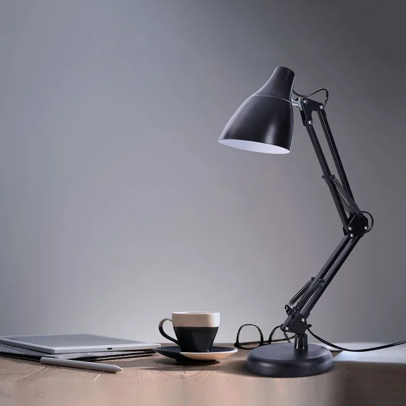 Светильник настольный REXANT Рубикон на металлической стойке с основанием, с цоколем Е27, 60 Вт, цвет антрацит - Фото 2