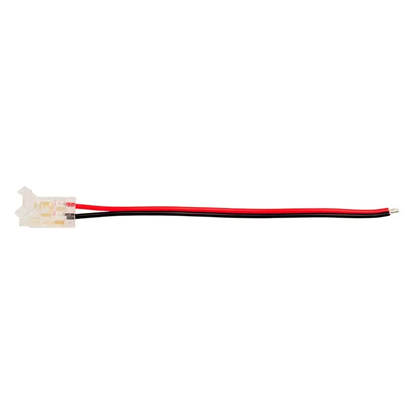 Коннектор WOLTA WLS-2PIN-COB-8MM-1 выводной для ленты COB шириной 8мм, провод 10см. Цена за 1 шт., мин. кратность 3 шт. WLS-2PIN-COB-8MM-1
