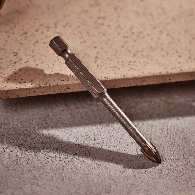 Сверло по стеклу и керамике  6 мм, 4 грани, шестигранный хвостовик Kranz - Фото 2