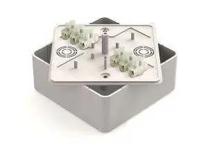 Коробка монтажная с клем. колодкой 100х100х44мм БЕЛАЯ (25шт) GE41222-01