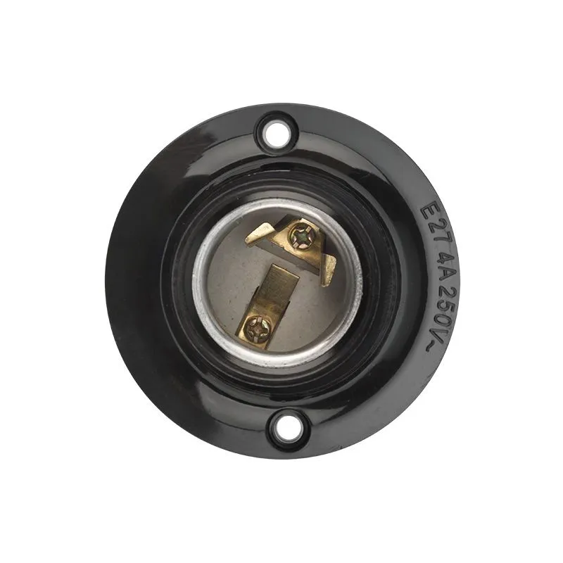 Патрон карболитовый потолочный Е27 черный, c этикеткой REXANT - Фото 2