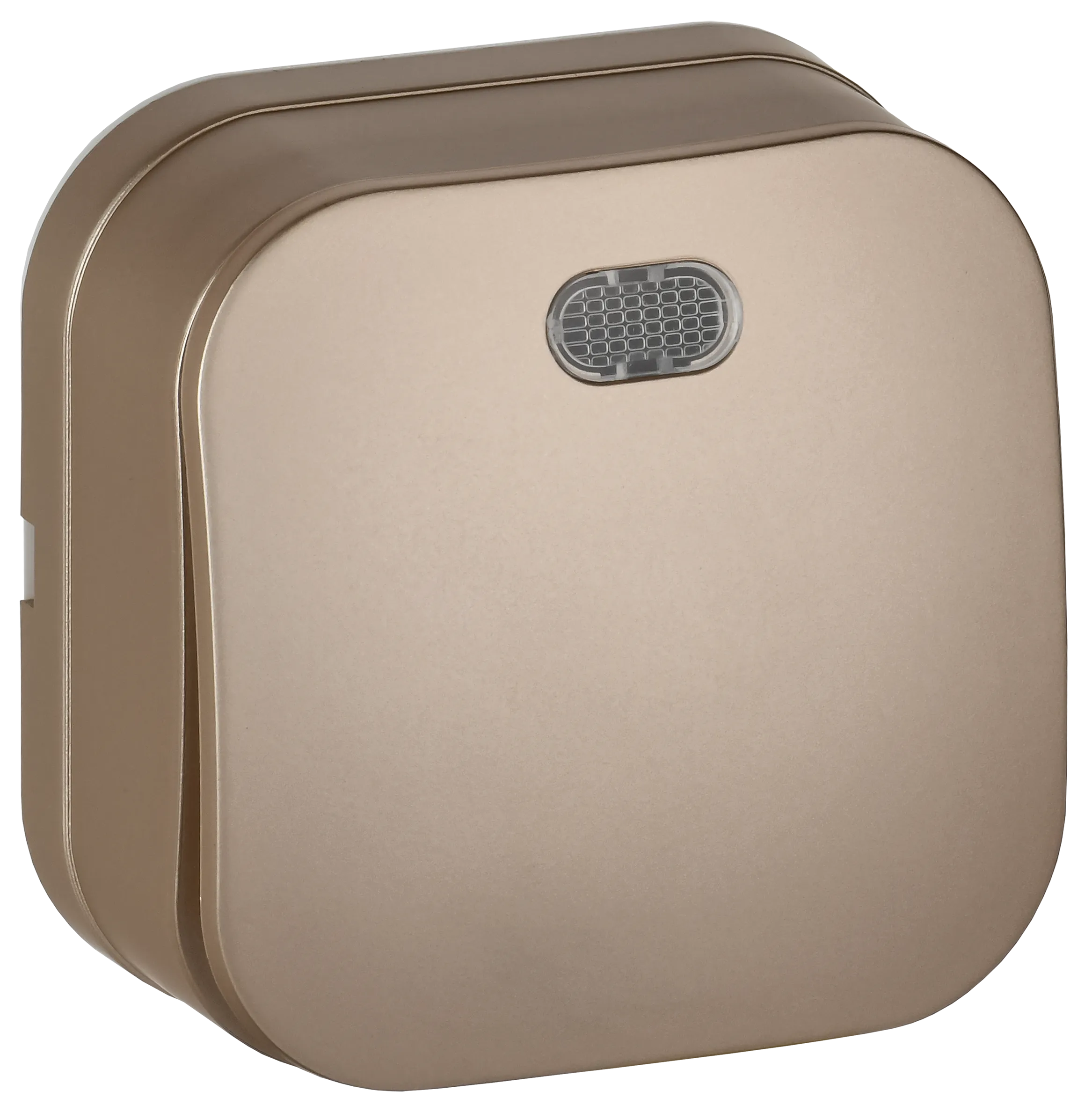 GLORY Выключатель 1-клавишный для открытой установки с индикацией 10А ВС20-1-1-ХШм шампань матовый IEK EVH11-K37M-10