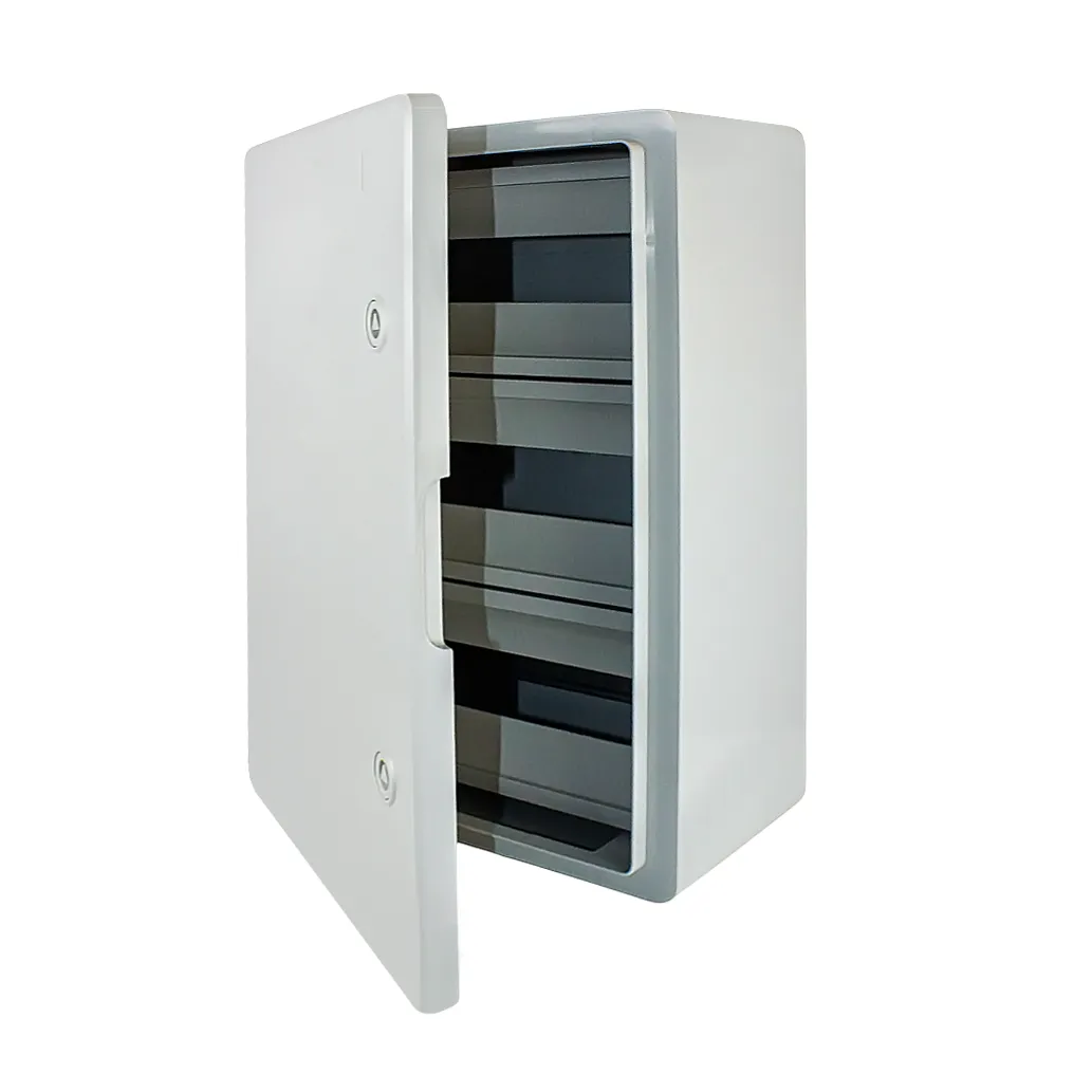 Корпус пластиковый КМПн-42 (3х14) 350х500х190 серая непрозрачная дверь IP65 DEKRON - Фото 7