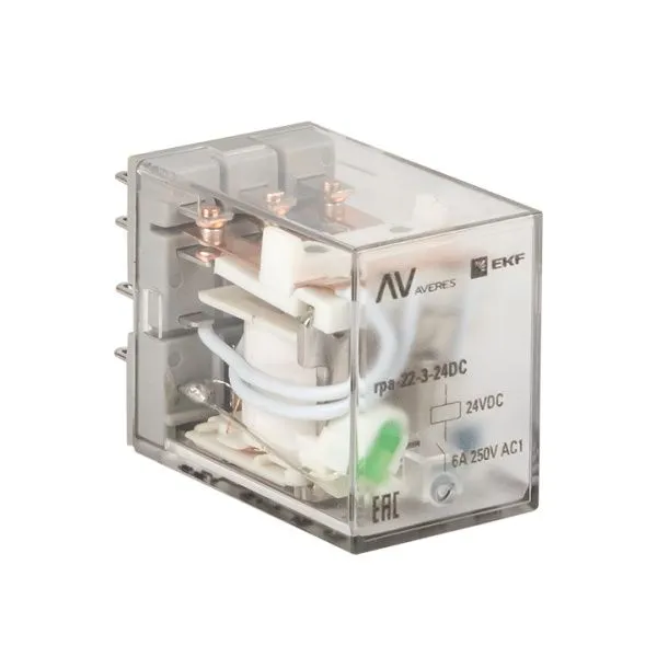 Реле промежуточное RPA 22/3 6A 24В DC EKF
