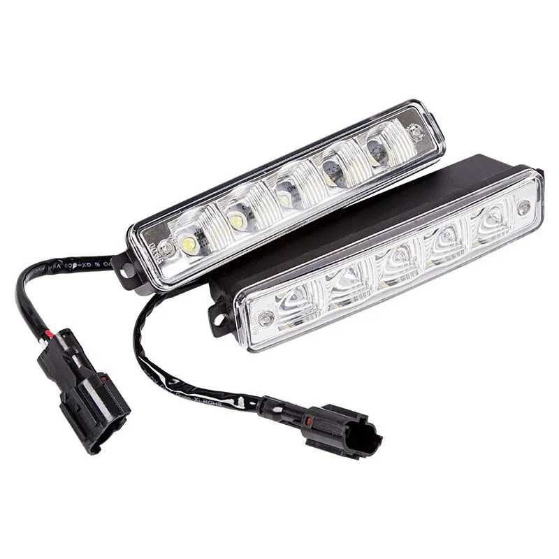 Дневные ходовые огни с боковым креплением, 10 диодов, встроенный стабилизатор, в алюминиевом корпусе LAMPER