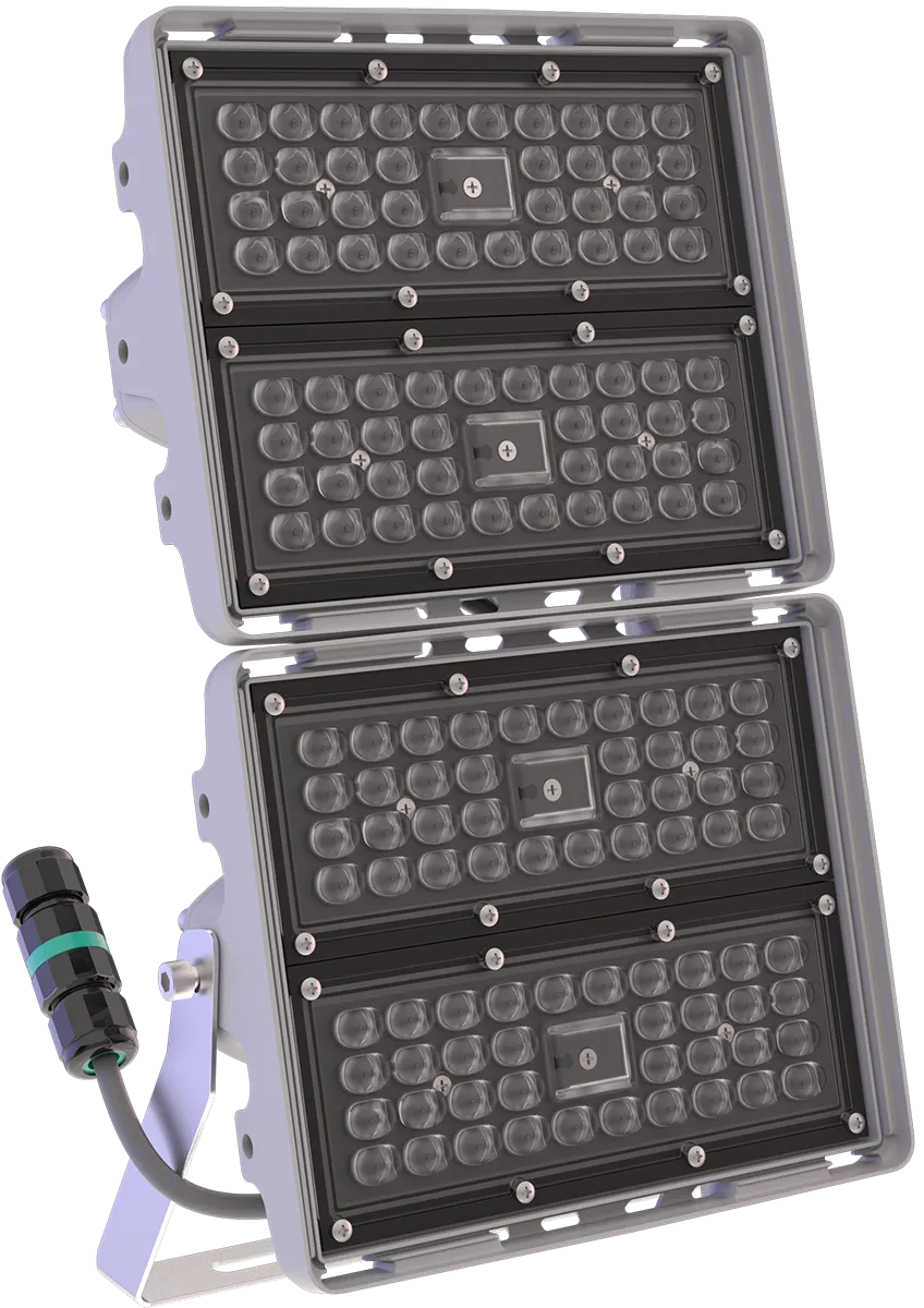 Светильник L-pixel 2/banner/100/Г30/750/(R5)/05/MT-KM/I1-C2/220AC IP66 RAL7035 LEDEL PX100-21516-123-182