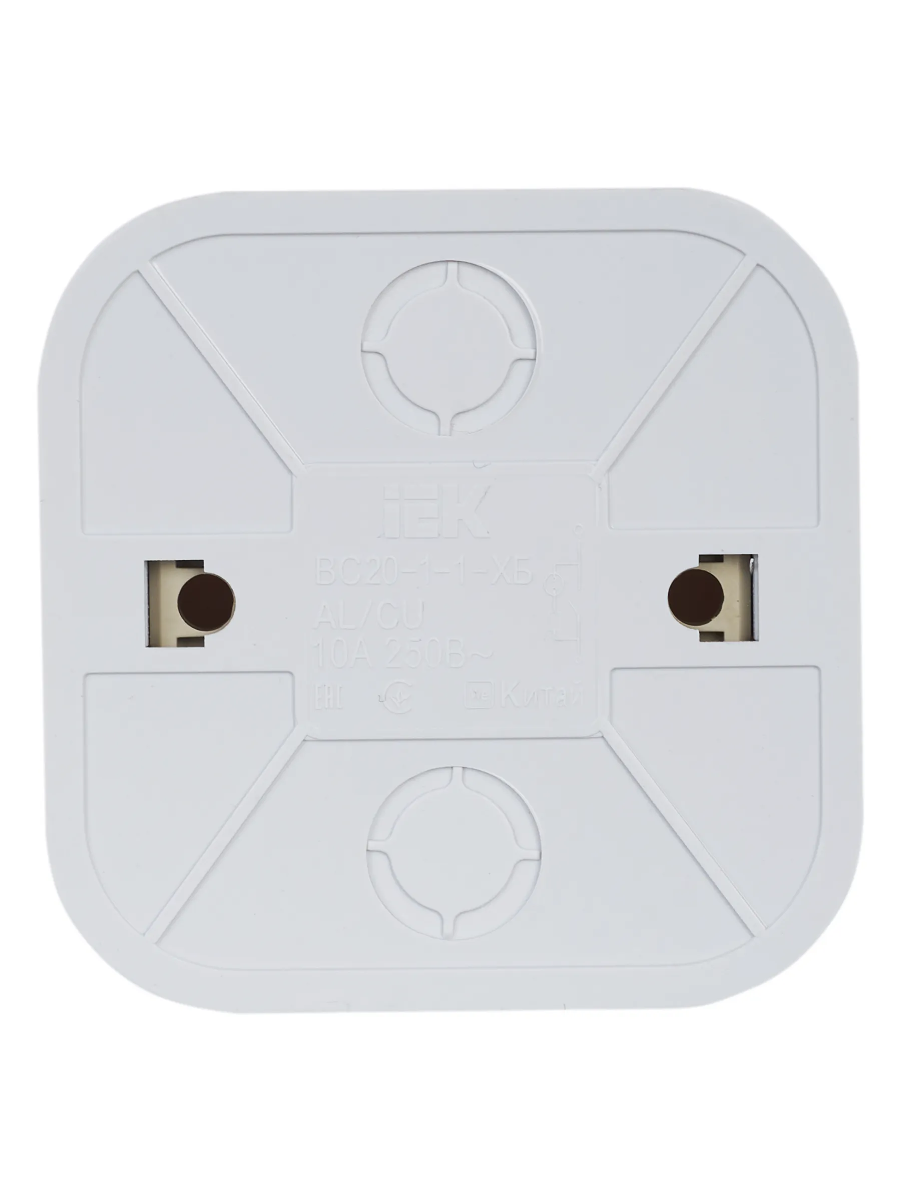 GLORY Выключатель 1-клавишный для открытой установки с индикацией ВС20-1-1-ХБ белый IEK - Фото 3