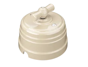 Выключатель ретро пластиковый поворотный на два положения,для включения из 2х мест (1-клавишный пр GE30404-02