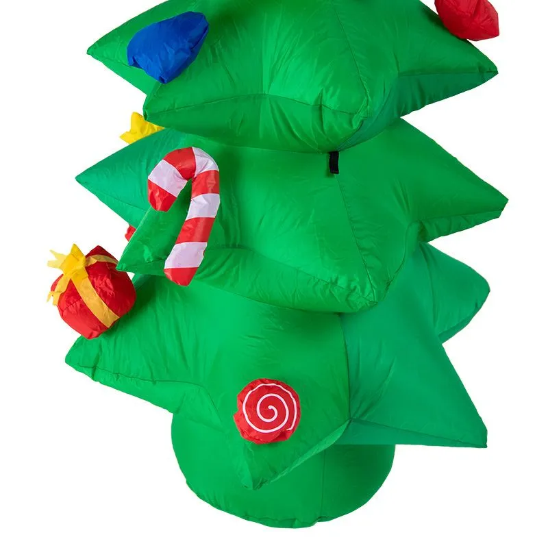 3D фигура надувная Ель праздничная, размер 120 см, внутренняя подсветка 3 LED, компрессор с адаптеро - Фото 5