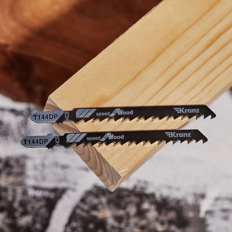 Пилка для электролобзика по дереву T144DP 100 мм 6 зубьев на дюйм 8-60 мм (2 шт./уп.) Kranz - Фото 2