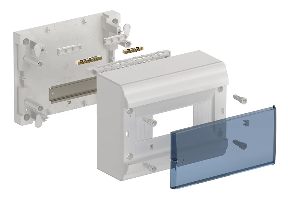 PRIME Корпус пластиковый ЩРН-П-9 модулей навесной белый IP41 IEK - Фото 2