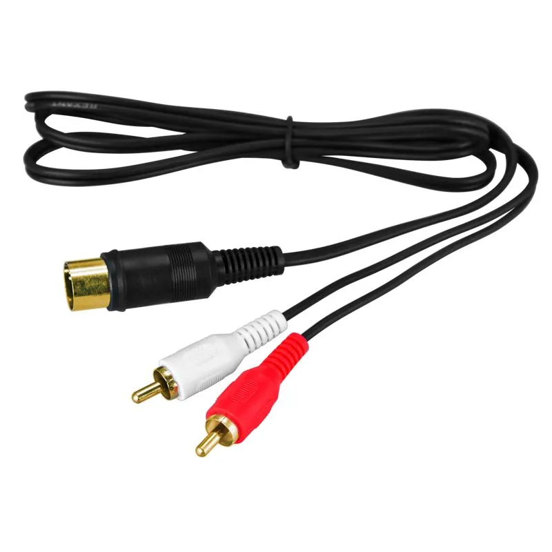 Шнур DIN 5 Pin - 2 RCA, 1,5м, Gold REXANT - Фото 3