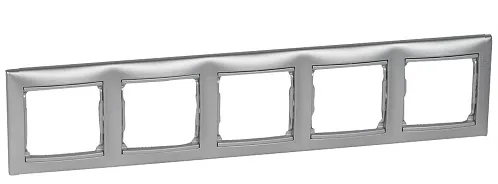 VALENA Рамка 5-местная алюминий 770155