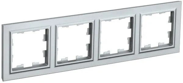 BRITE Рамка 4-местная РУ-4-БрА алюминий IEK BR-M42-K47