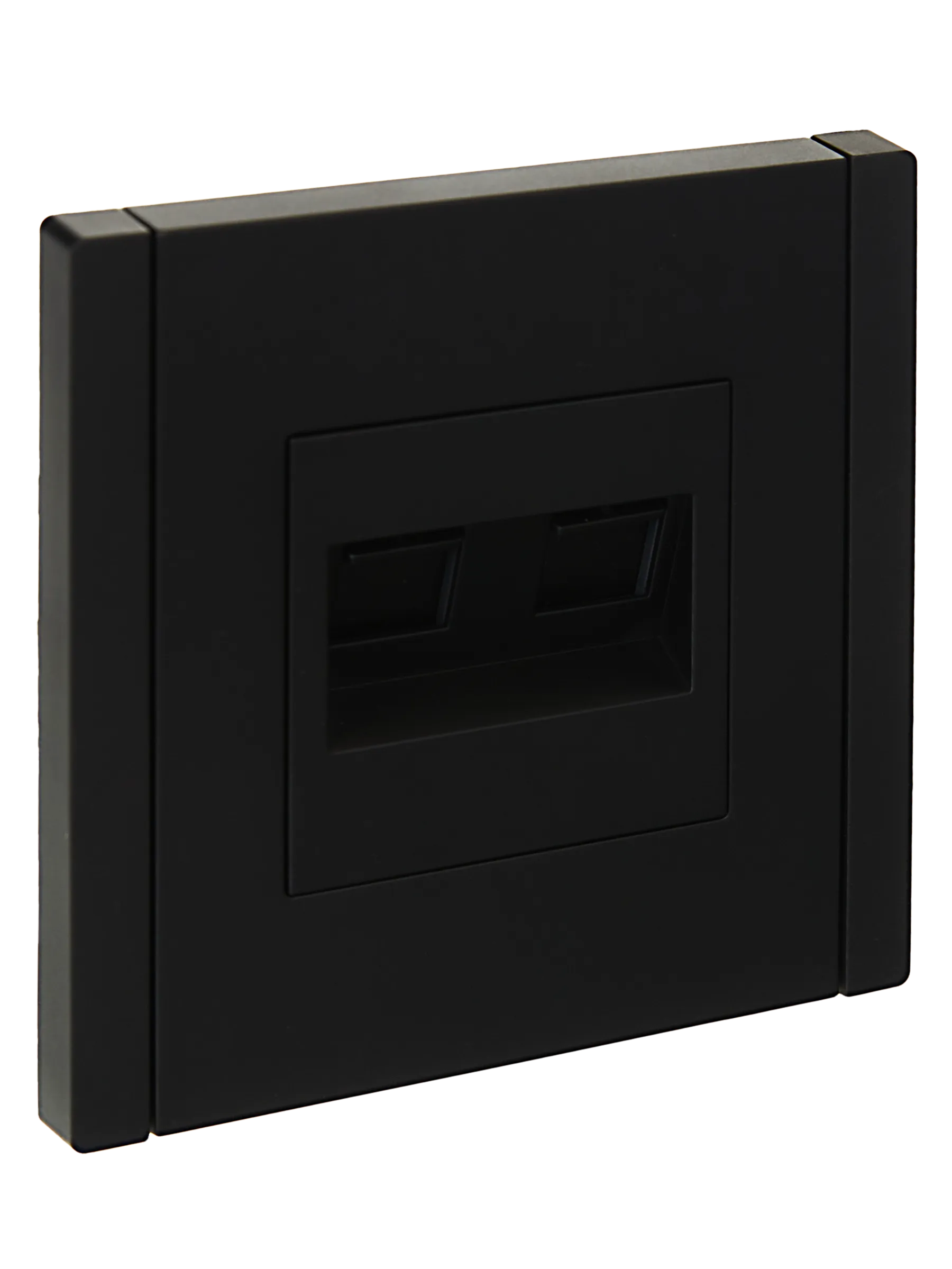 FORTE&PIANO Розетка компьютерная двойная RJ45 кат.5E FP133 черный IEK FP-K20-1-K02