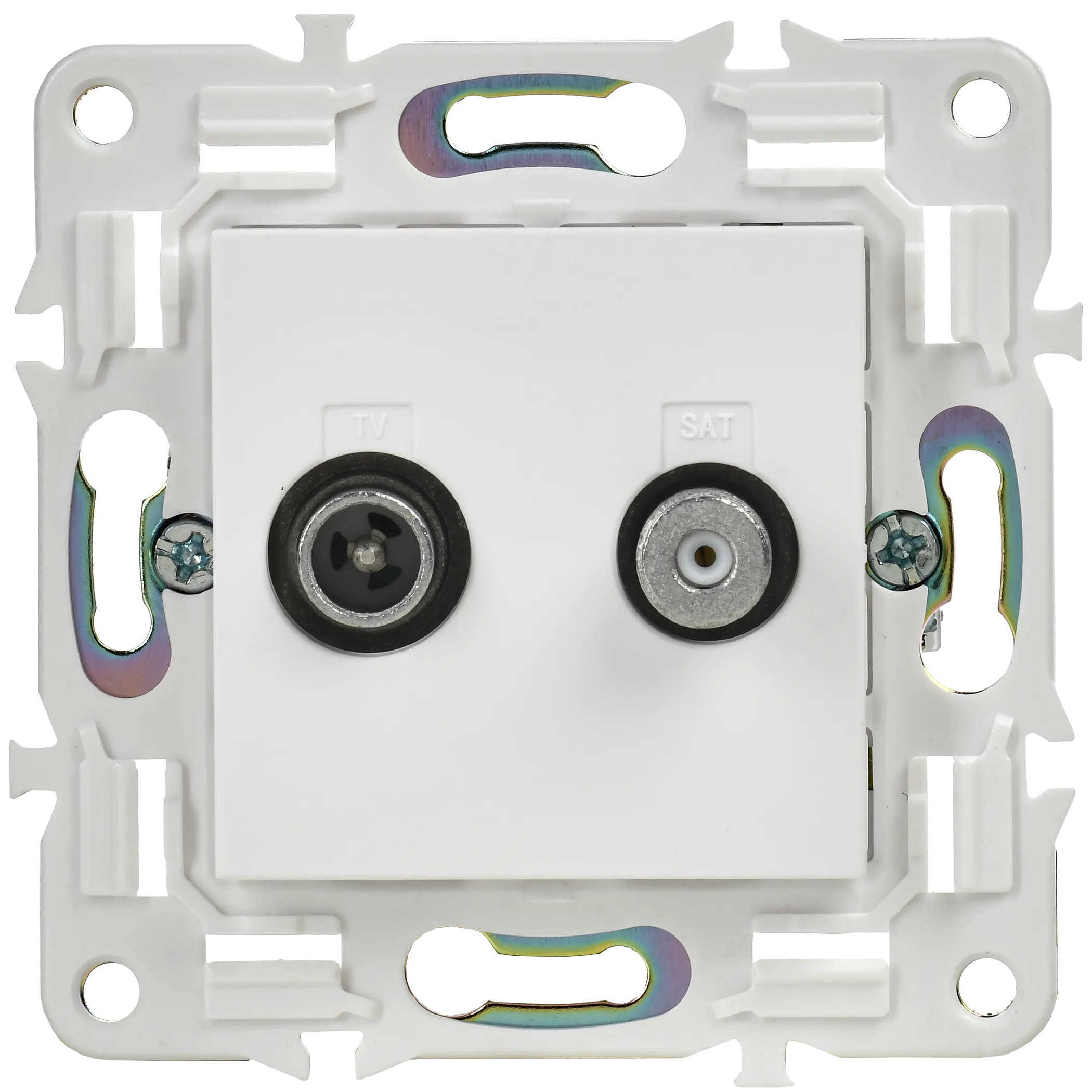 SKANDY Розетка двойная TV+SAT SK-A13W арктический белый IEK - Фото 4