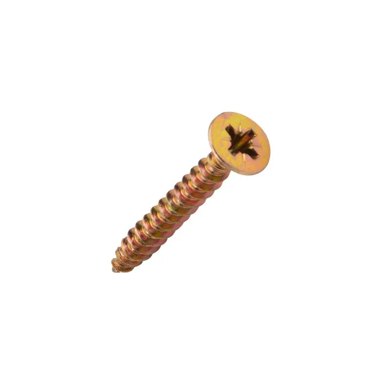 Саморез универсальный 5х40, желтый цинк, пакет (500 шт/уп) KRANZ - Фото 2