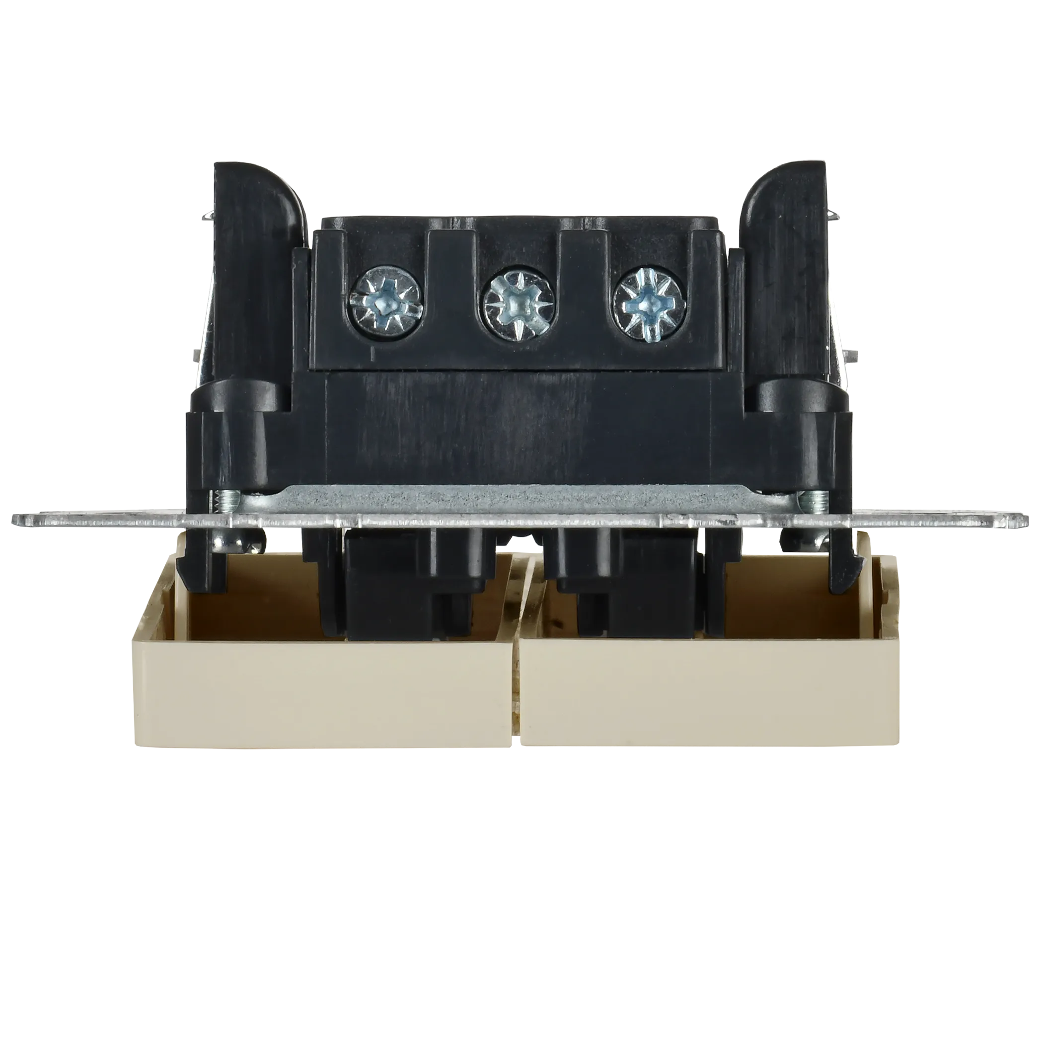 BRITE Выключатель 2-клавишный с индикацией для отелей 10А ВС10-2-9-БрКр бежевый IEK - Фото 3