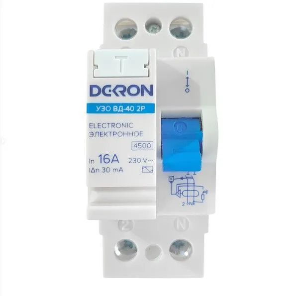 Устройства защитного отключения УЗО ВД-40 2P 16А/30мА тип АС 4.5кА