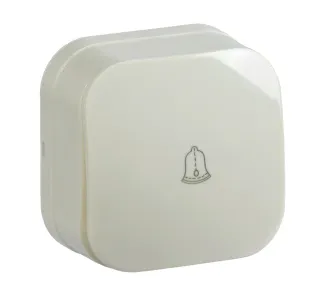 GLORY Выключатель 1-клавишный для открытой установки самовозвратный 10А ВСс20-1-0-ХК кремовый IEK 