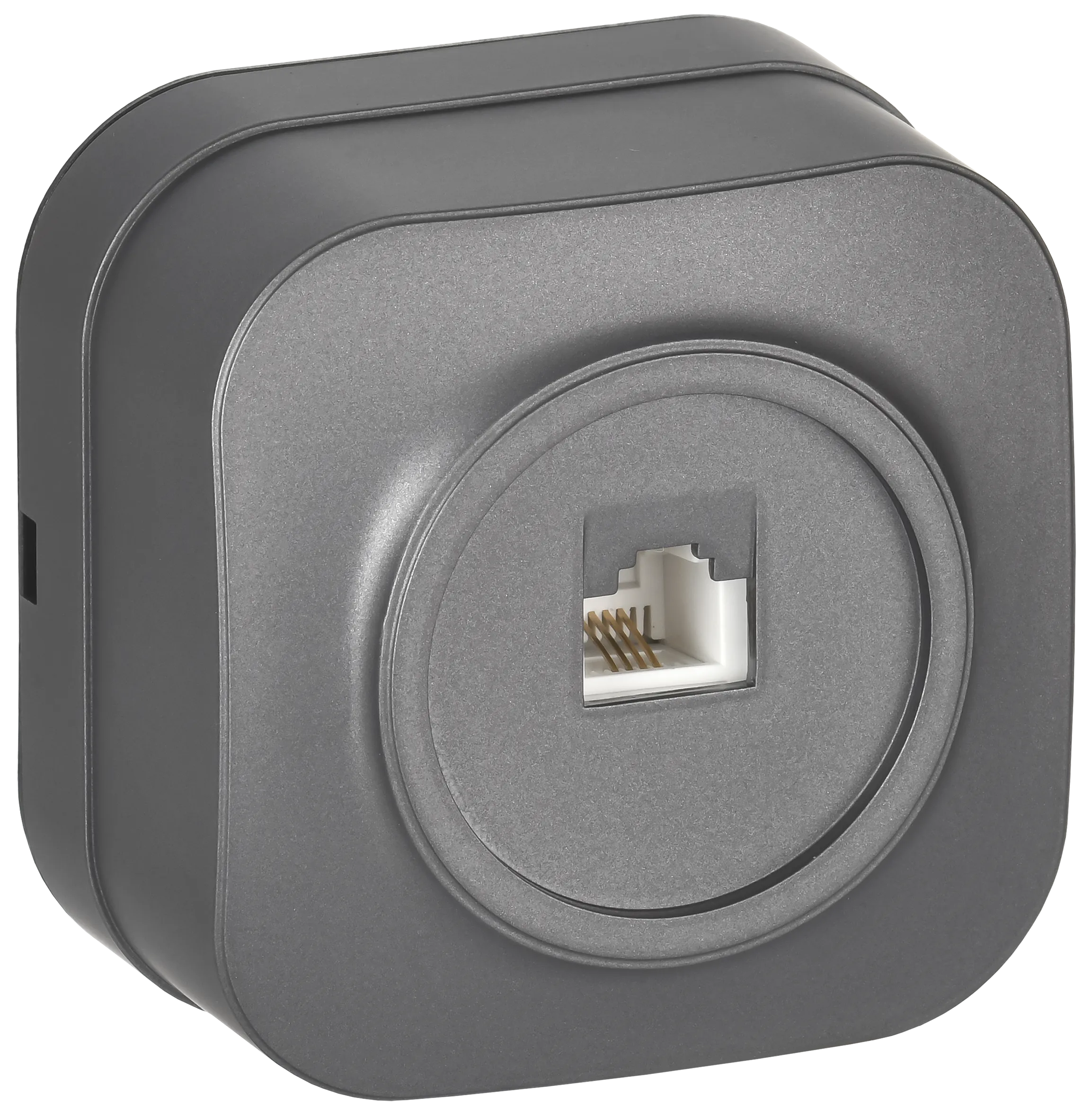 GLORY Розетка для открытой установки телефонная RJ11 РТ20-ХСм сталь матовый IEK