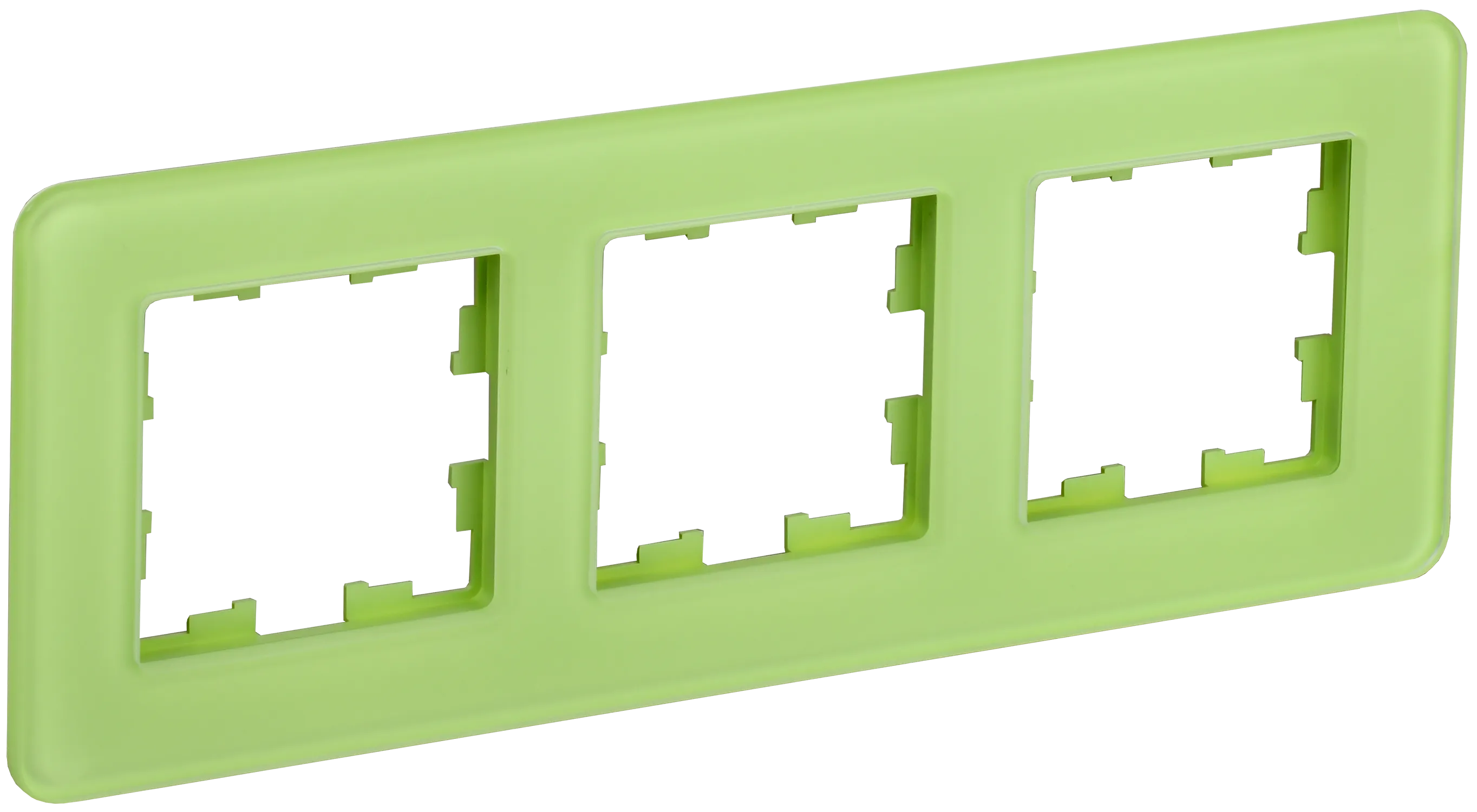 BRITE Рамка 3-местная РУ-3-2-Бр стекло эко грин RE IEK