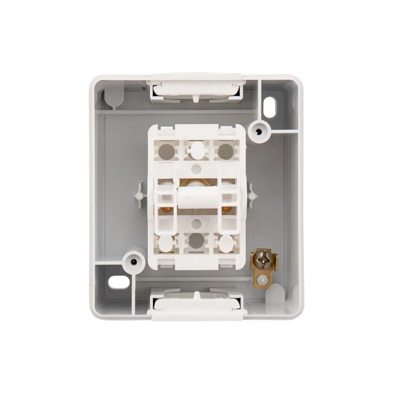 Выключатель двухклавишный INDUSTRIAL IP54 о/у, белый KRANZ - Фото 5