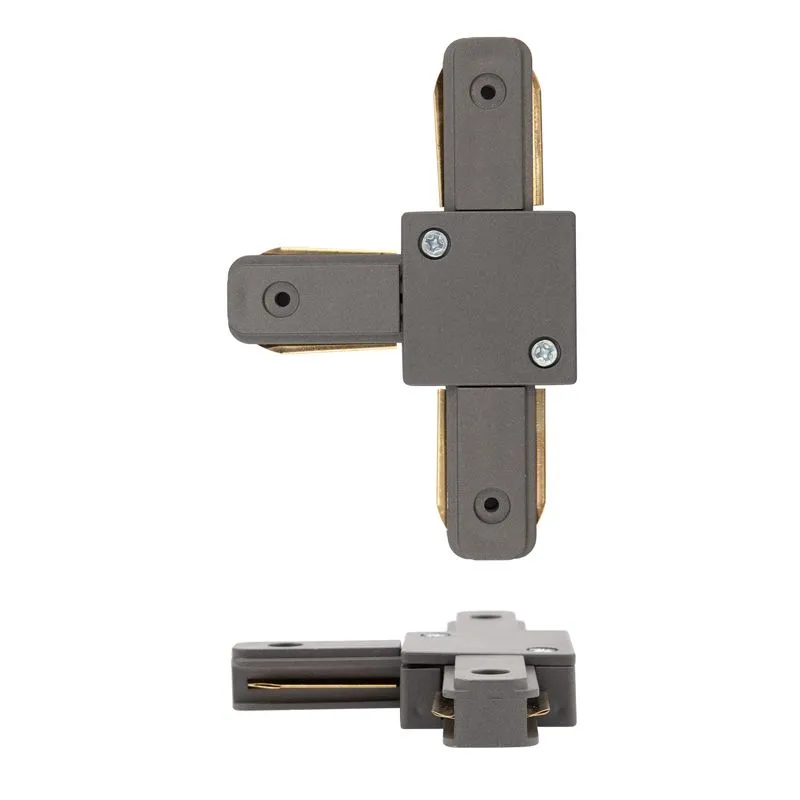 Коннектор для однофазного шинопровода T-образный серый REXANT - Фото 2