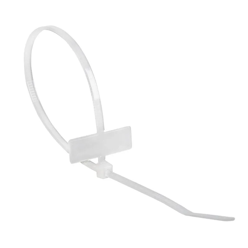 Хомут под маркер нейлоновый 200x2,5мм белый (100 шт/уп) REXANT 07-0206