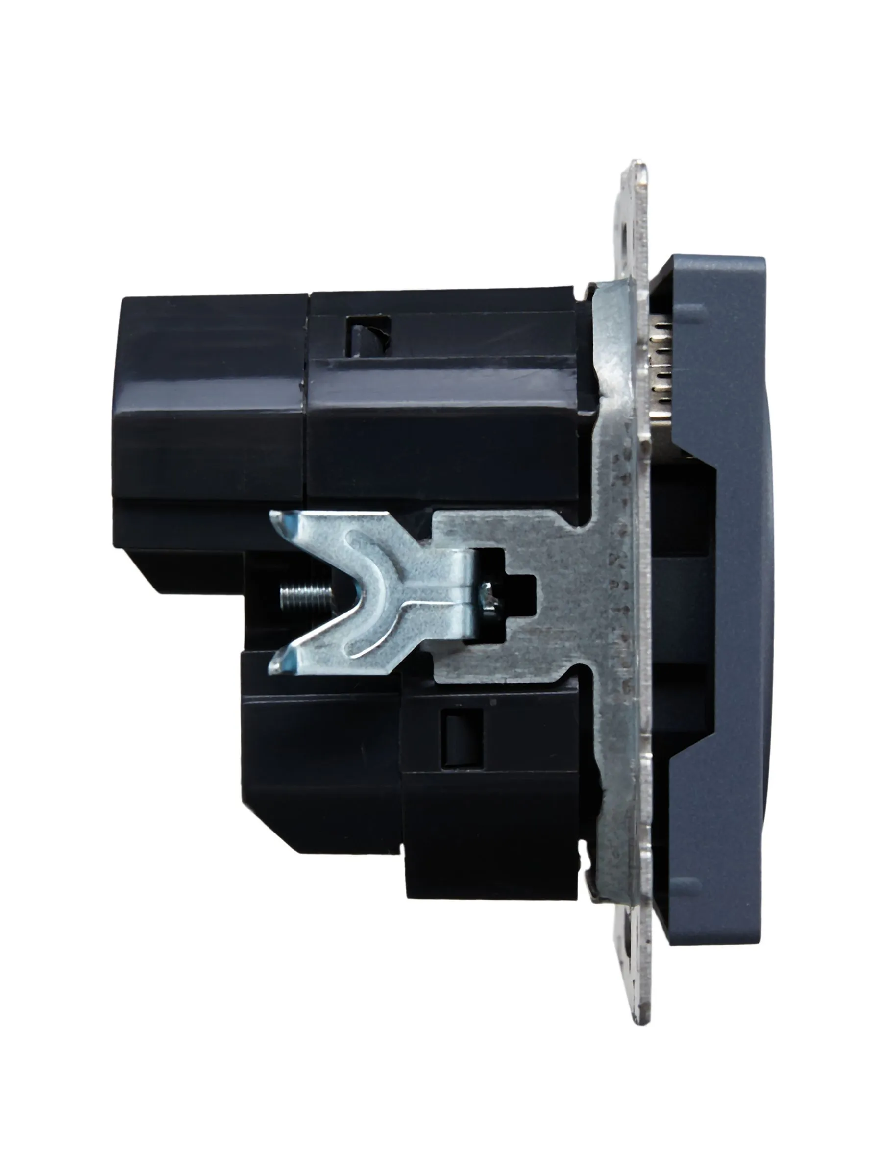 BRITE Розетка 1-местная с заземлением с защитными шторками 16А с USB A+C 18Вт РЮш11-1-БрМ маренго IEK - Фото 7