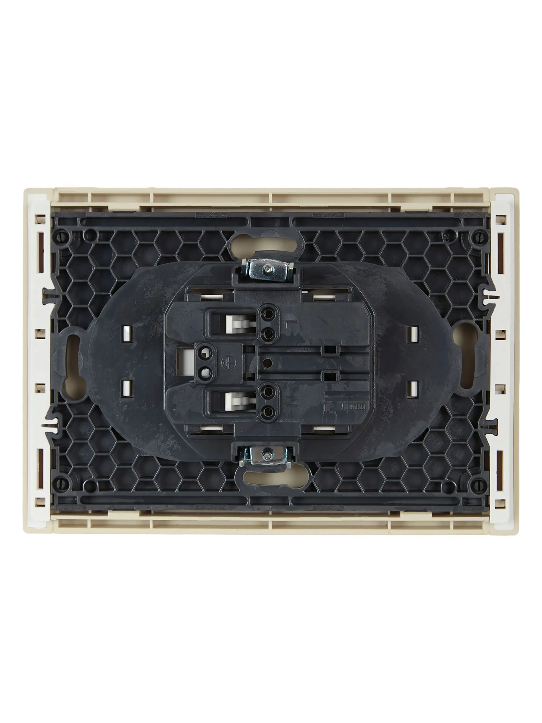 FORTE&PIANO Розетка 2-местная без заземления без защитных шторок безвинтовое крепление 10А FP426 ваниль IEK - Фото 3