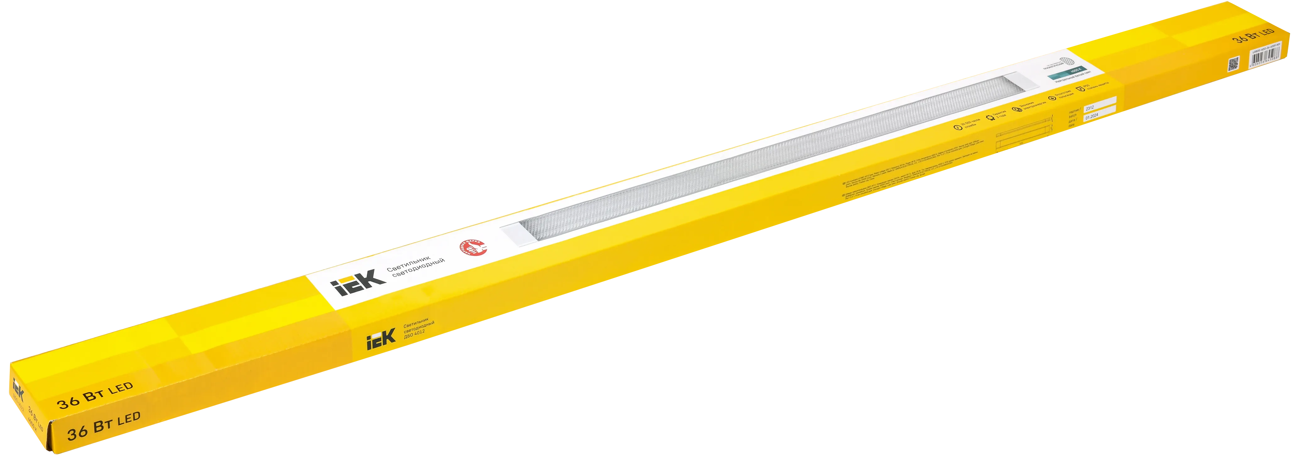Светильник светодиодный линейный ДБО 4012 36Вт 4000К IP20 1200мм призма IEK - Фото 2