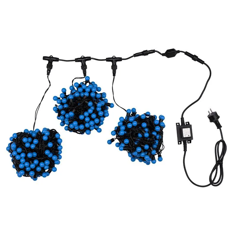 Гирлянда "LED ClipLight - ШАРИКИ" 24V, 3 нити по 20 м, цвет диодов Синий - Фото 4