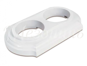 Рамка  двухместная  "Элегант" , цвет - белый, ТМ "МезонинЪ" GE70702-01 GE70702-01