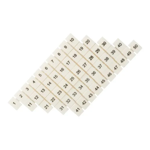 Маркеры для JXB-ST/Push-in 2,5 с нумерацией 1-50 (100 шт.) EKF
