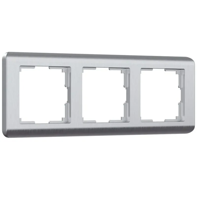 Рамка на 3 поста Stream (серебряный) Werkel