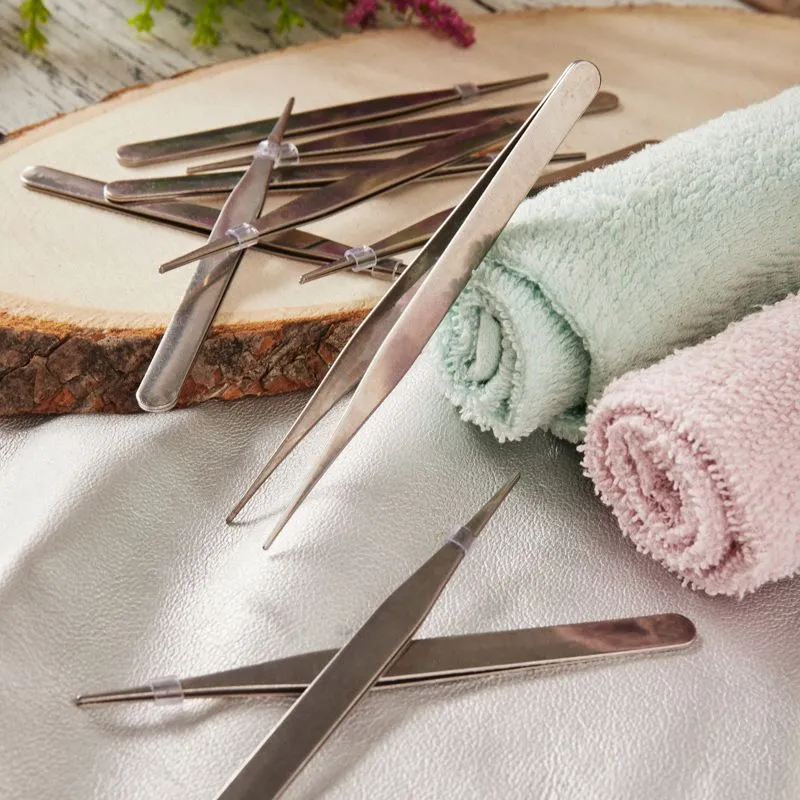 Пинцет прямой 115мм (10 шт) - Фото 2