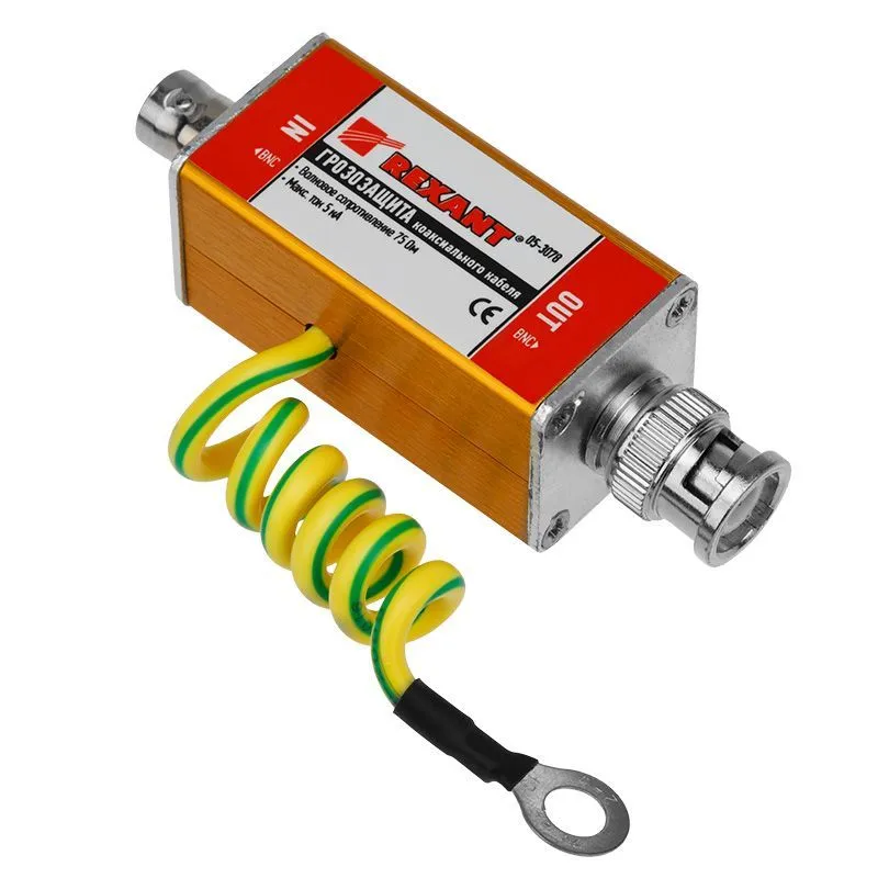 Грозозащита коаксиального кабеля BNC разъем REXANT 05-3078